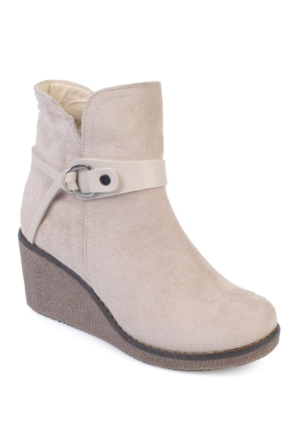 Capone Outfitters BTDL01 Women Suede Nude Boot