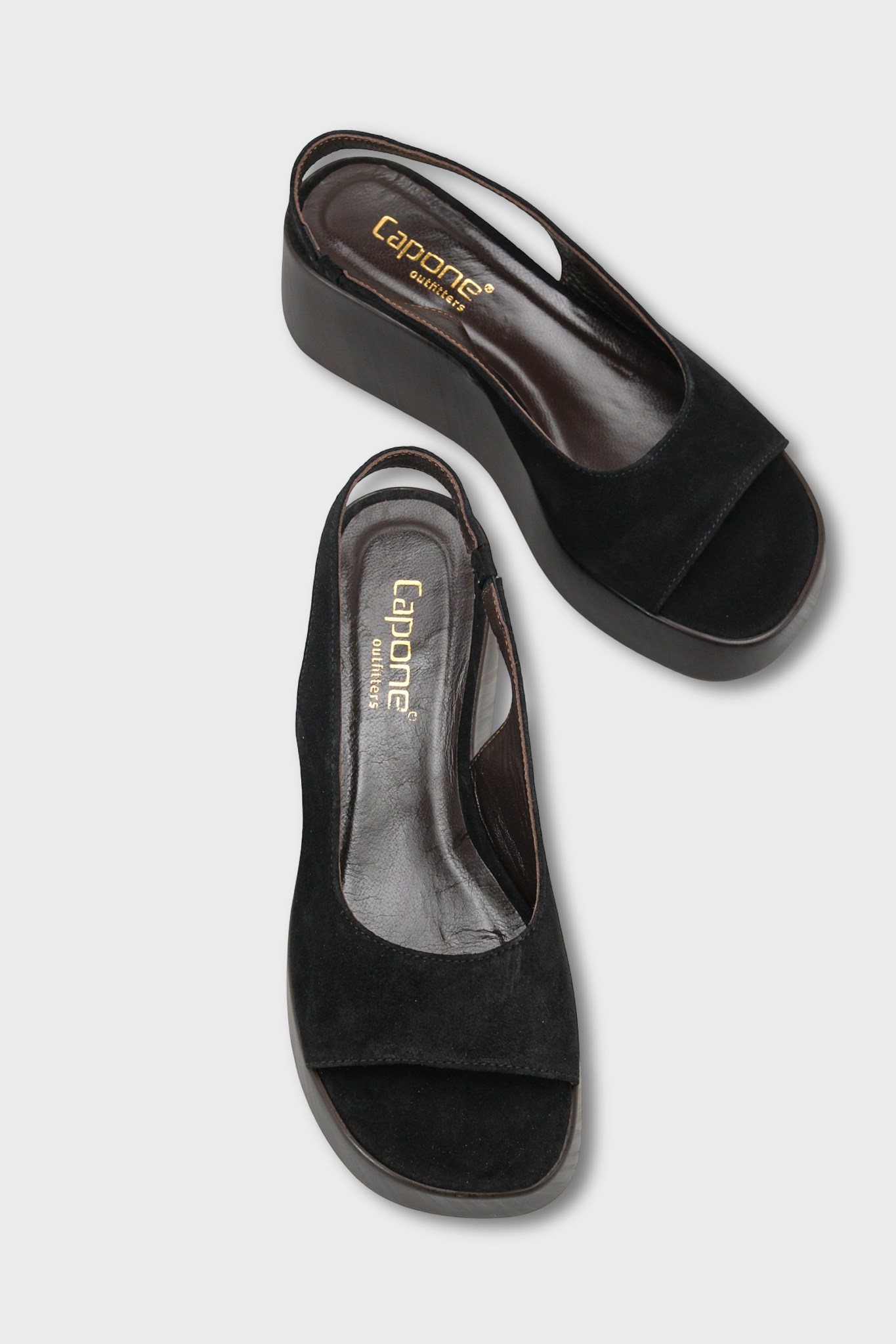 Capone Outfitters D103 Women Sued Black Sandal