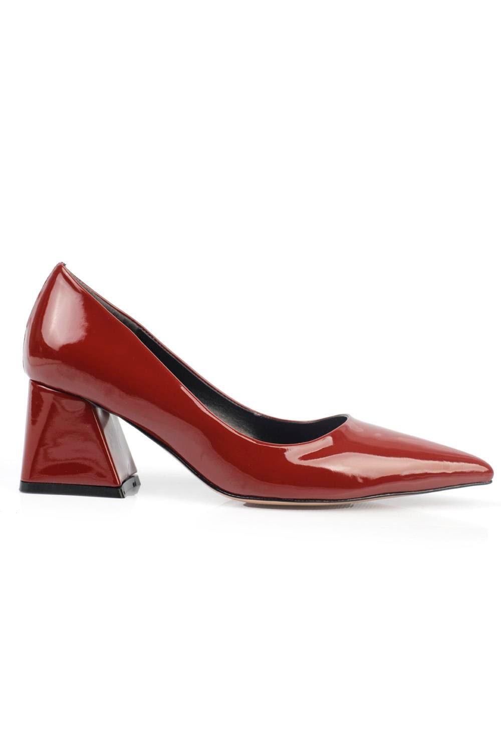 Capone Outfitters F101 Women Burgundy Heeled