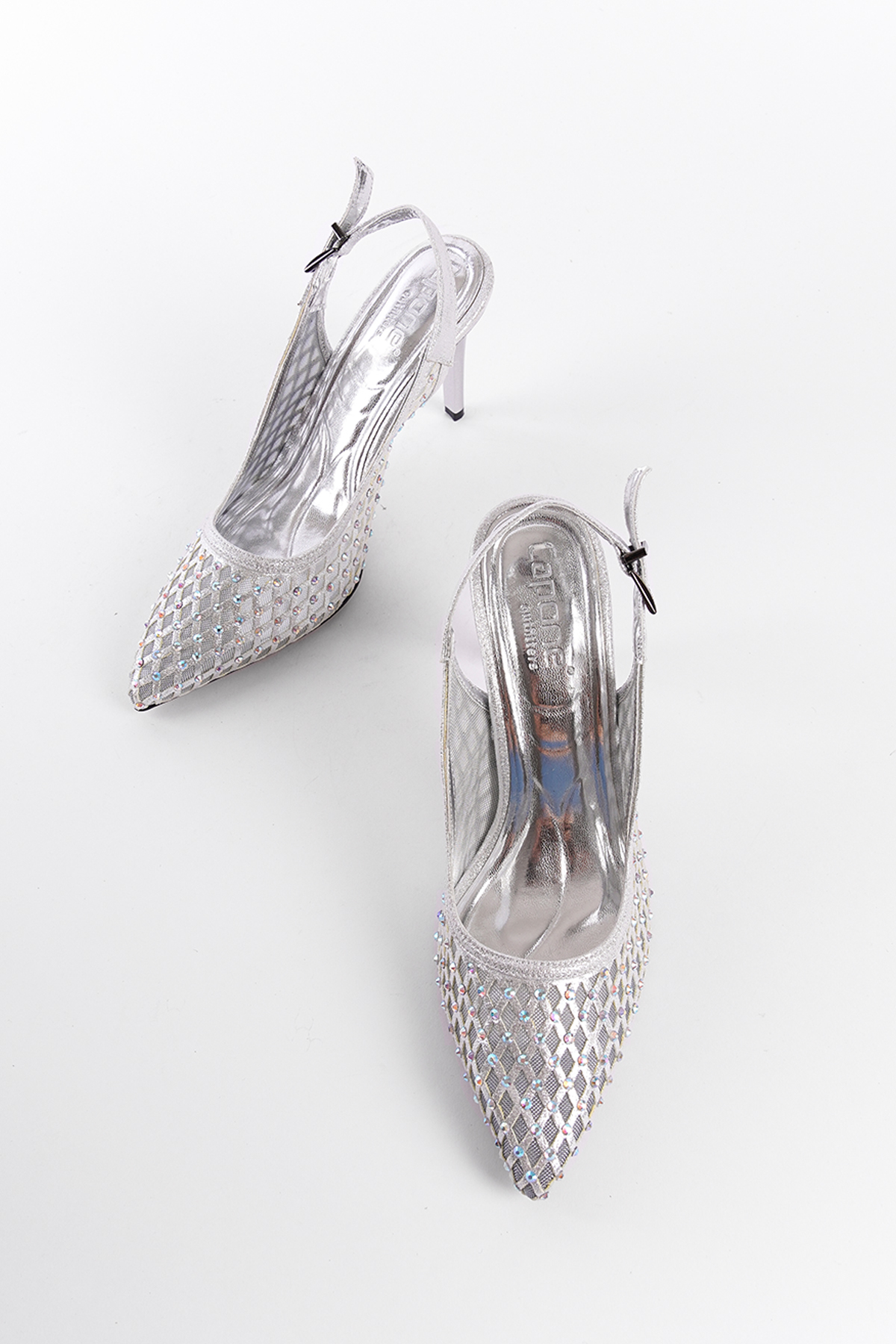 Capone Outfitters F605 Women Silver Stiletto