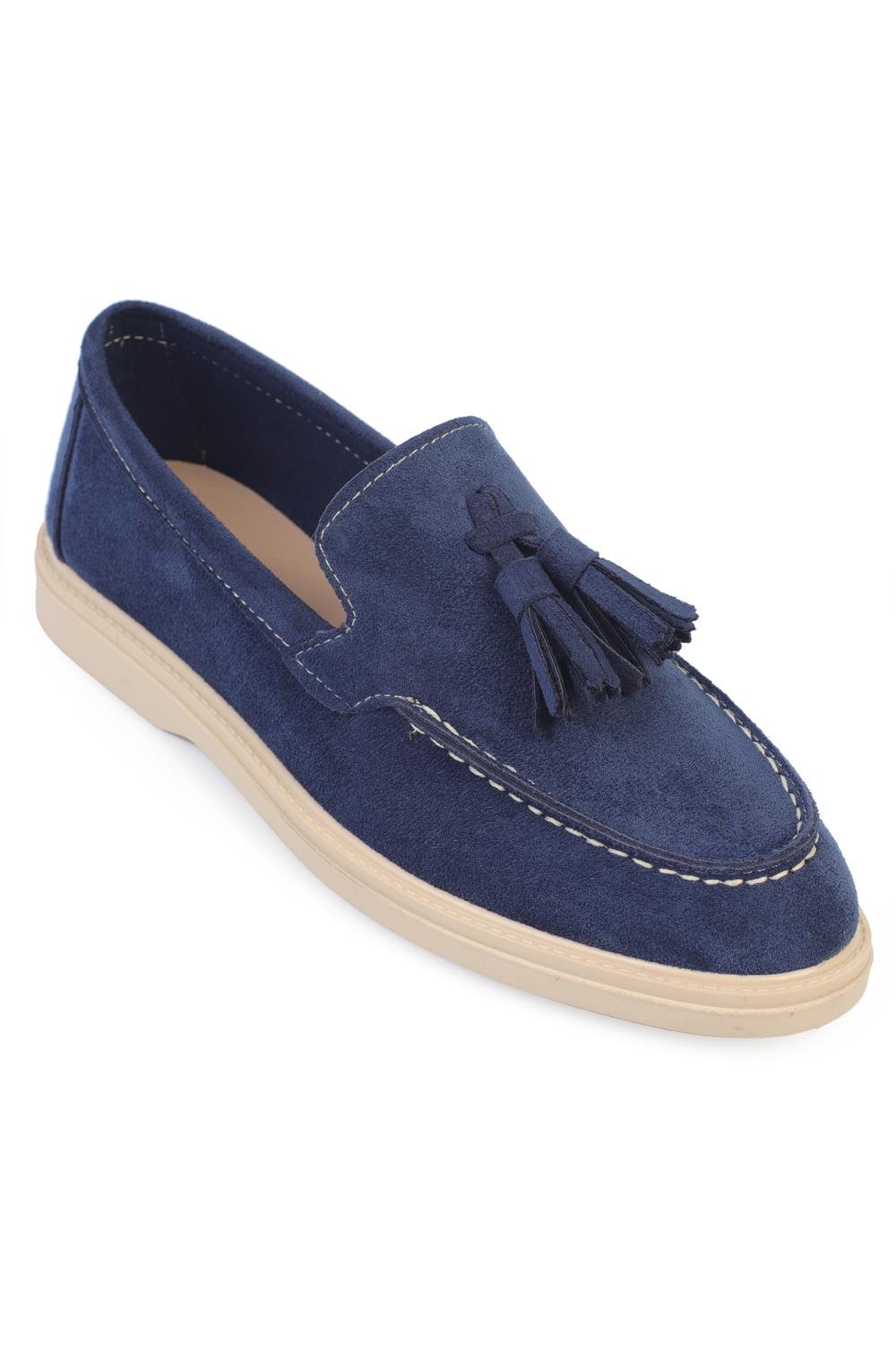 Capone Outfitters L001 Women Navy Suede Loafer