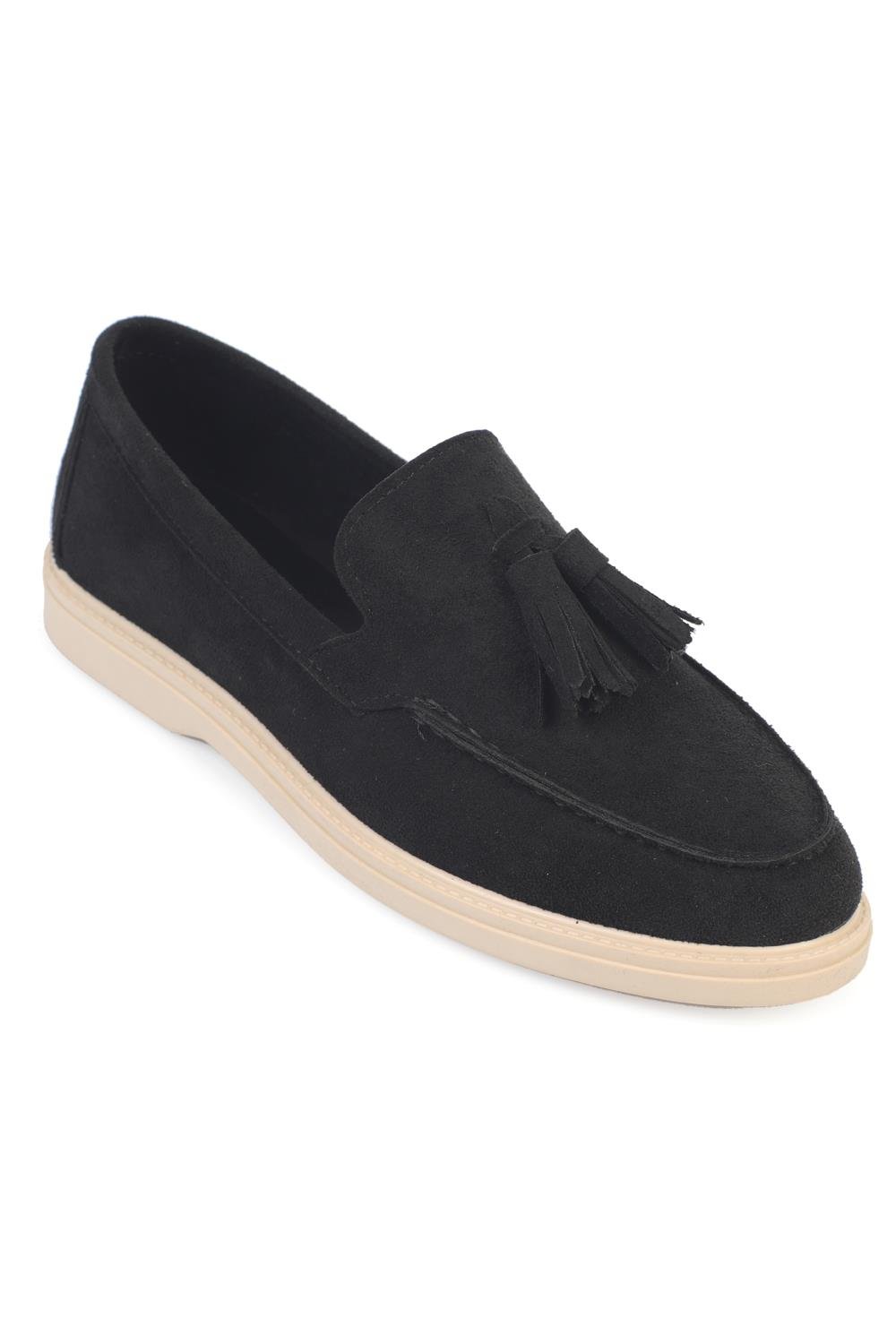 Capone Outfitters L001 Women Suede Black Loafer