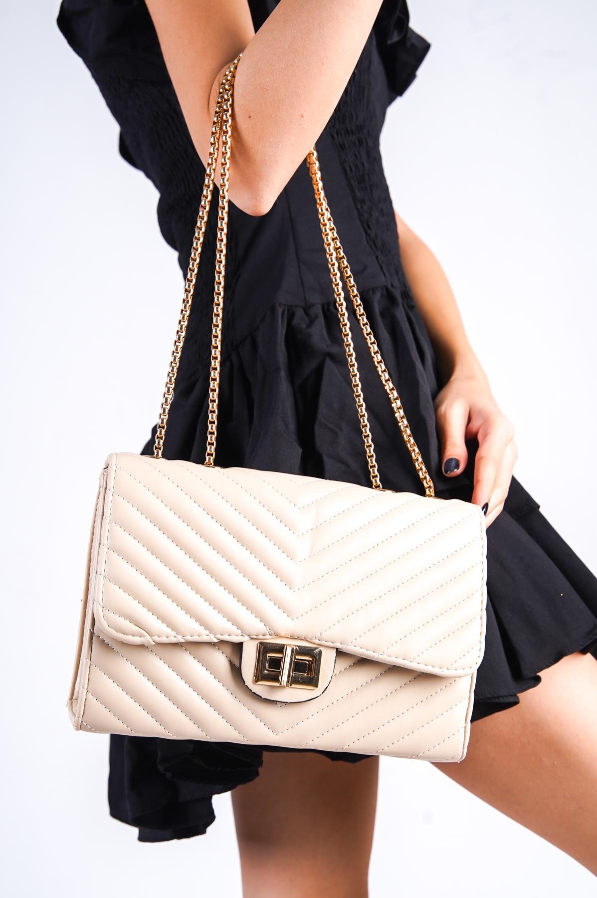 Capone Outfitters LND01 Women Beige Shoulder Bag