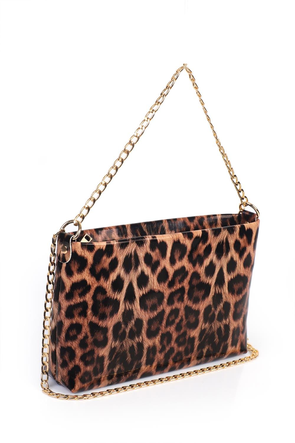 Capone Outfitters MAR01 Women Leopard Shoulder Bag