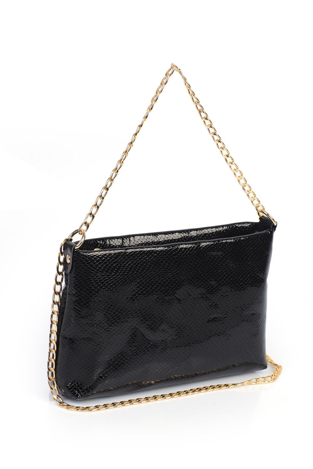 Capone Outfitters MAR01 Women Metallic Black Shoulder Bag
