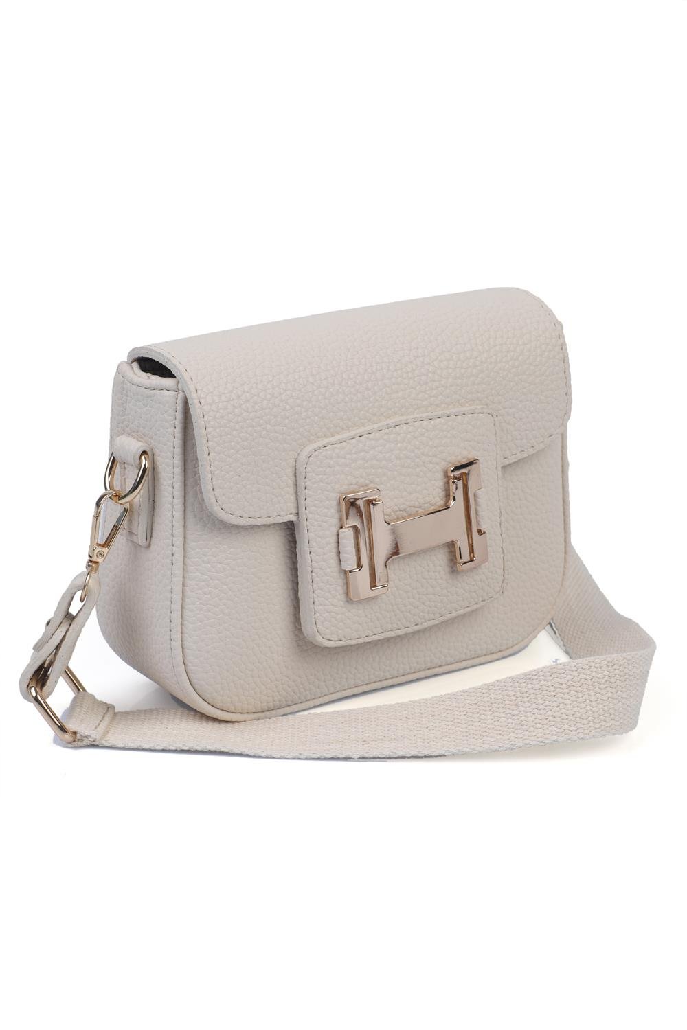 Capone Outfitters MRA01 Women Beige Crossbody Bag