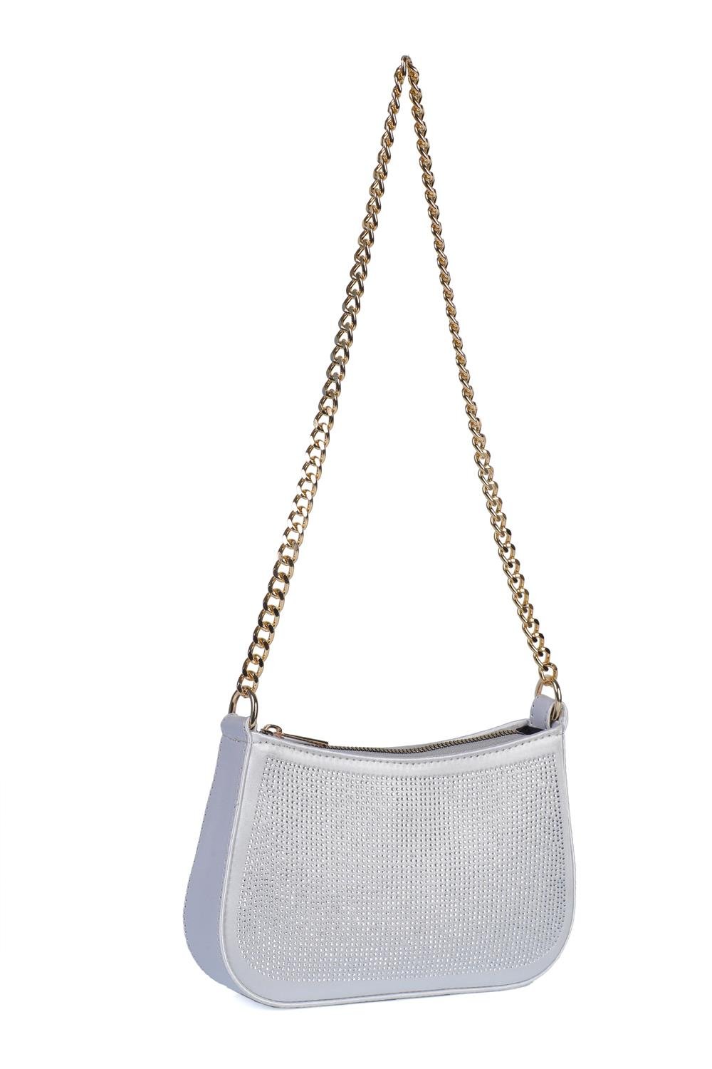 Capone Outfitters PDS01 Women Silver Hand Bag