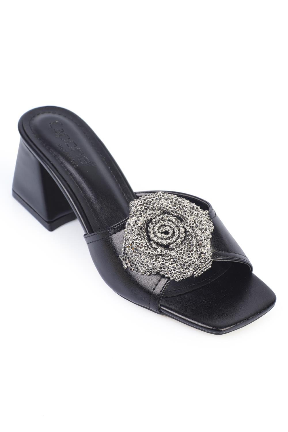 Capone Outfitters S200 Women Metallic Black Sandal