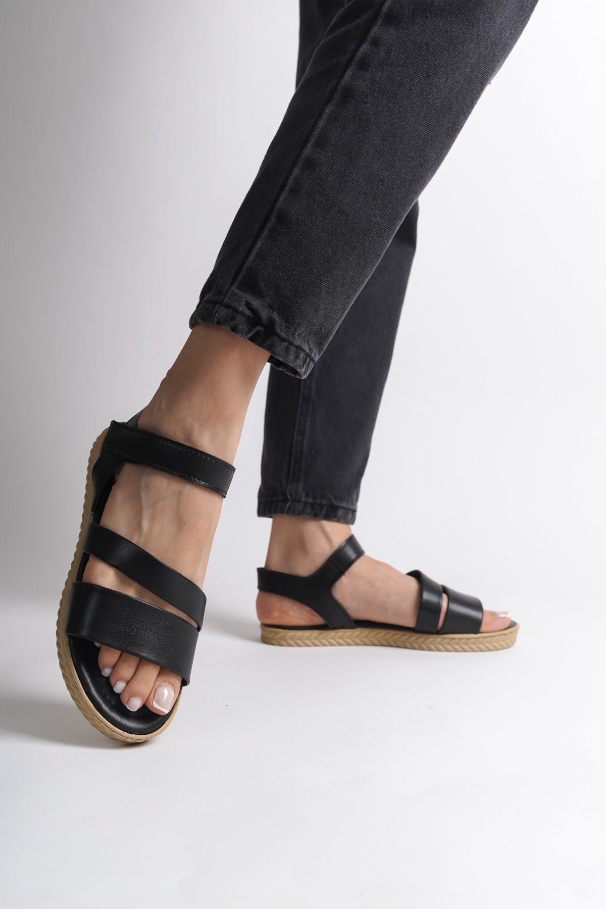 Capone Outfitters S502 Women Black Sandal