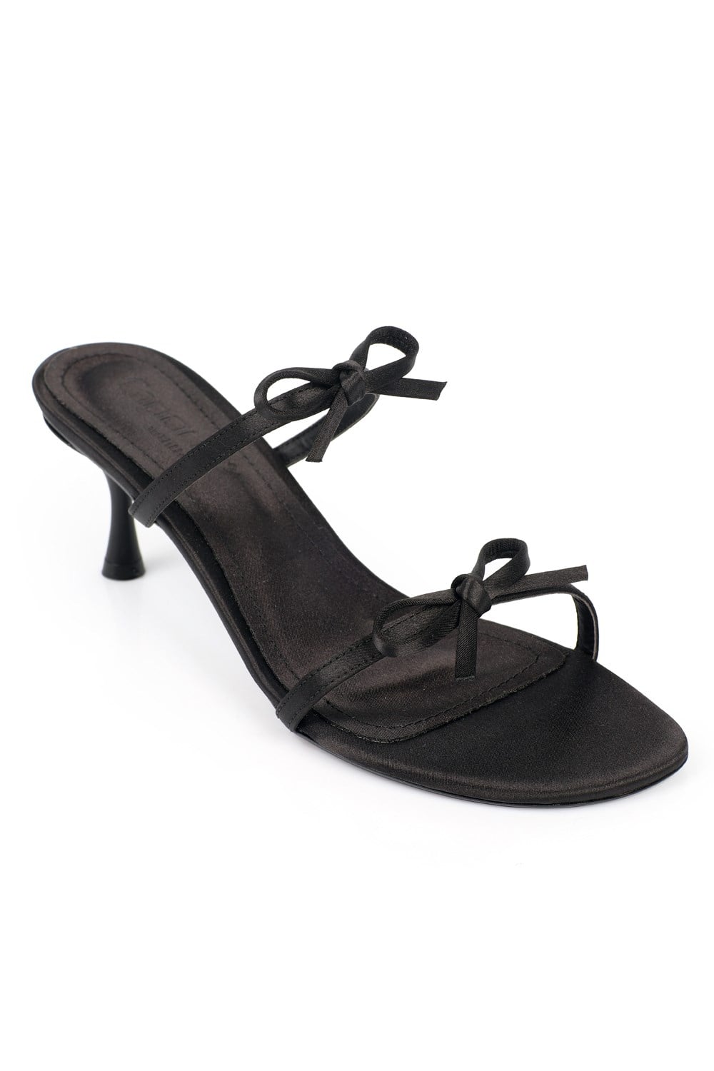 Capone Outfitters T107 Women Satin Black Sandal