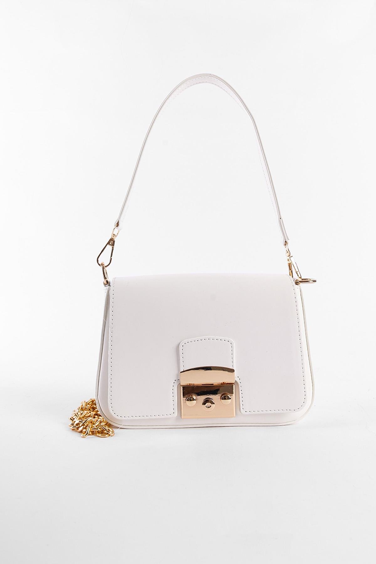 Capone Outfitters VIO01 Women White Shoulder Bag