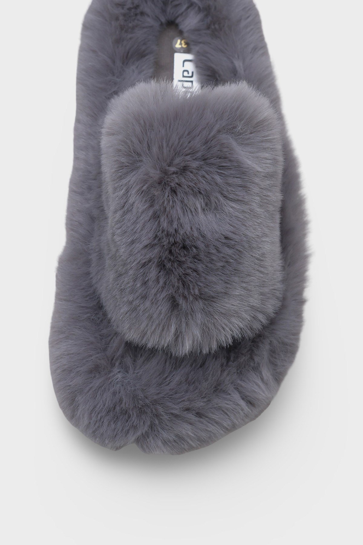 Capone Outfitters Women Grey Plush Wool Lined Indoor Slippers