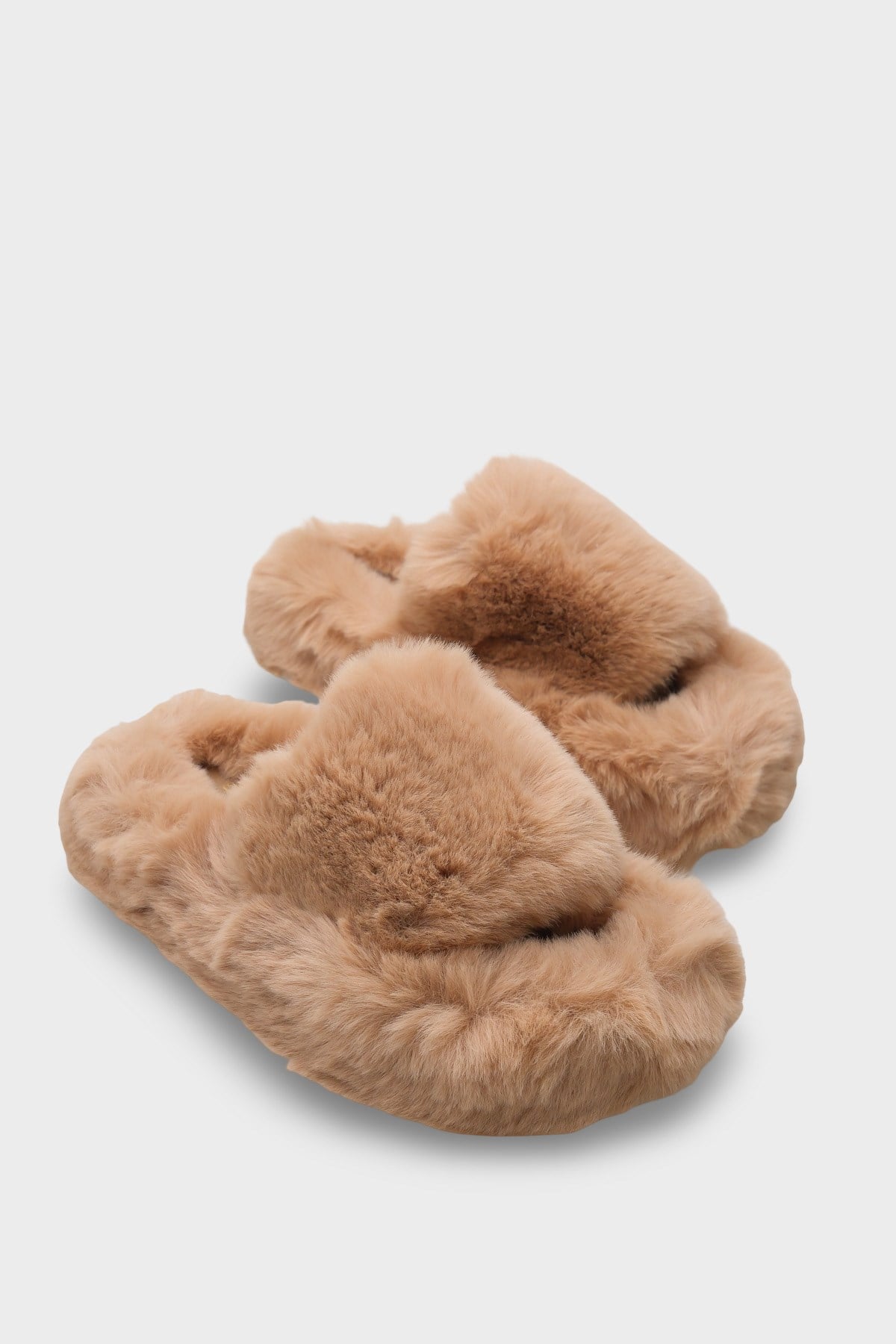 Capone Outfitters Women Mink Plush Wool Lined Indoor Slippers