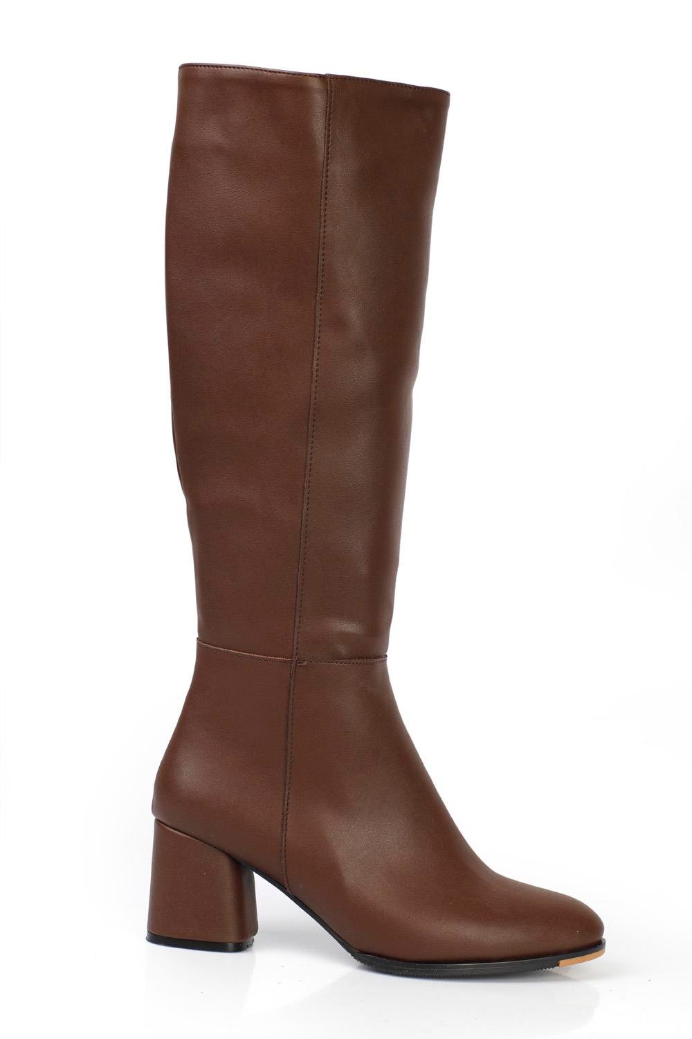 Capone Oval Toe Side Zipper Heeled Woman Boots