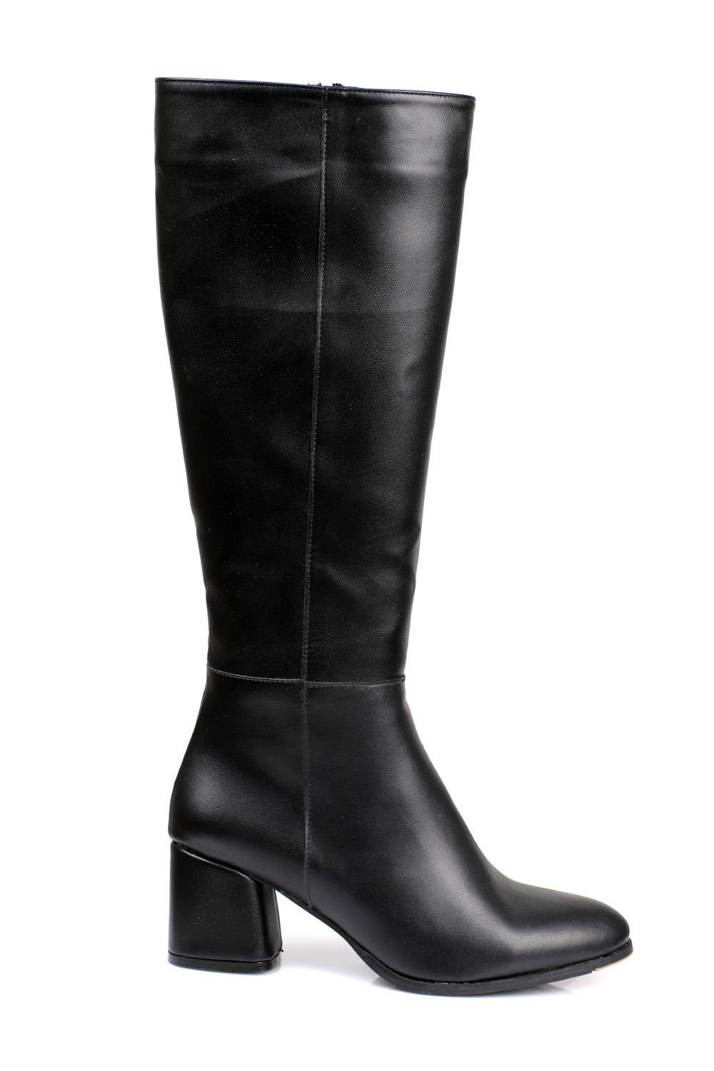 Capone Oval Toe Side Zipper Heeled Woman Boots