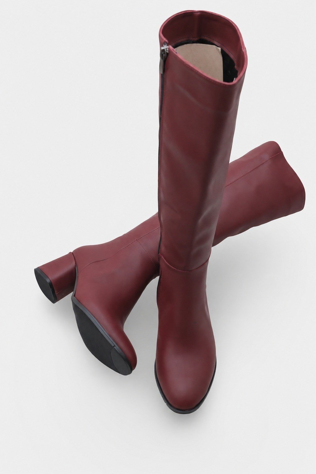 Capone Oval Toe Side Zipper Heeled Woman Boots