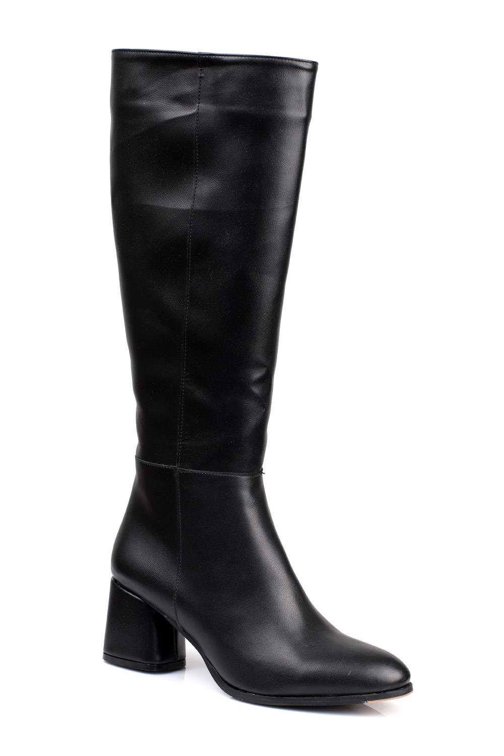 Capone Oval Toe Side Zipper Heeled Woman Boots