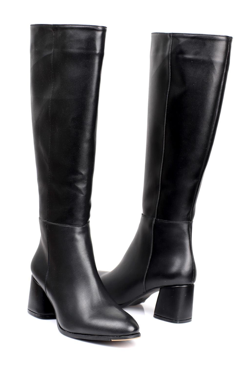 Capone Oval Toe Side Zipper Heeled Woman Boots