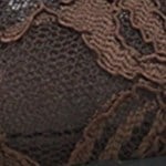 Capone Pennie Lace Mesh Embroidered Women Brown Ballet Flat