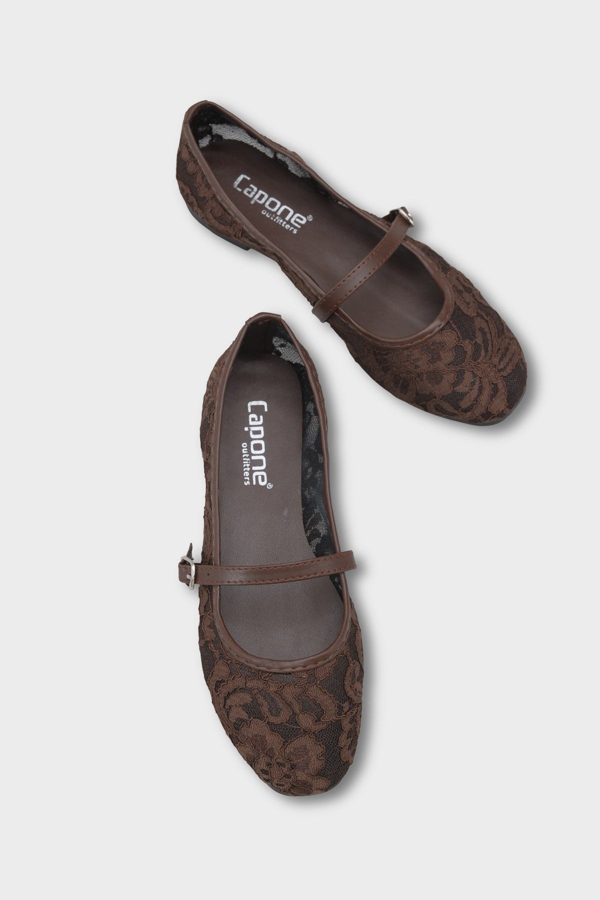 Capone Pennie Lace Mesh Embroidered Women  Ballet Flat