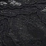 Capone Pennie Lace Mesh Embroidered Women Black Ballet Flat