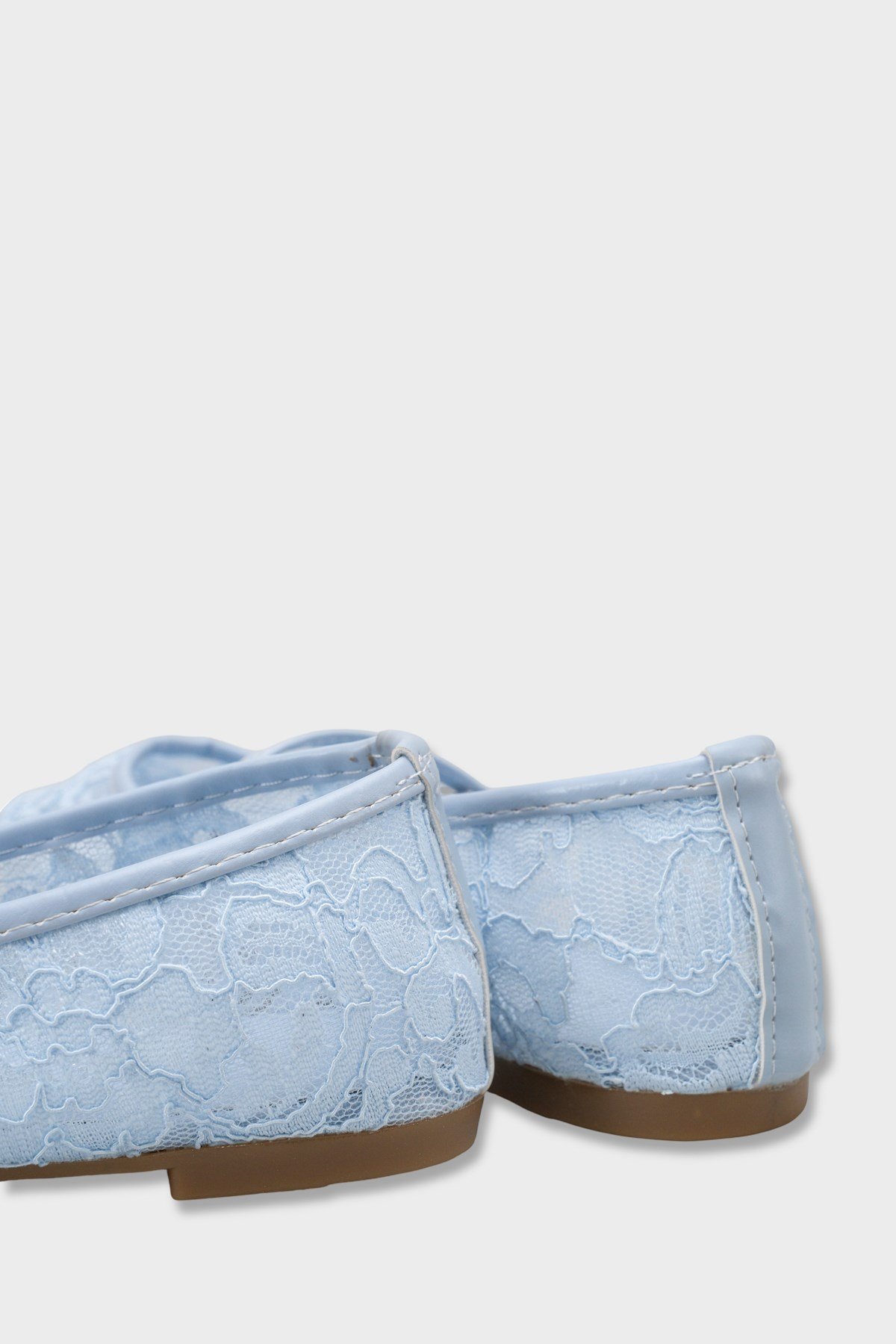 Capone Pennie Lace Mesh Embroidered Women Baby Blue Ballet Flat