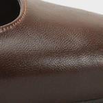 Capone Perla Pointed Toe Mid Heel Ankle Strap Women Brown Shoe