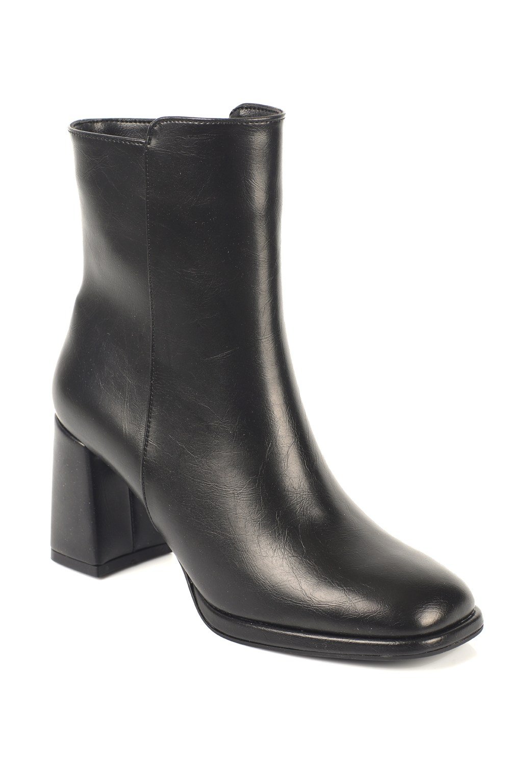Capone Philipa Platform Square Toe Women Black Ankle Boot