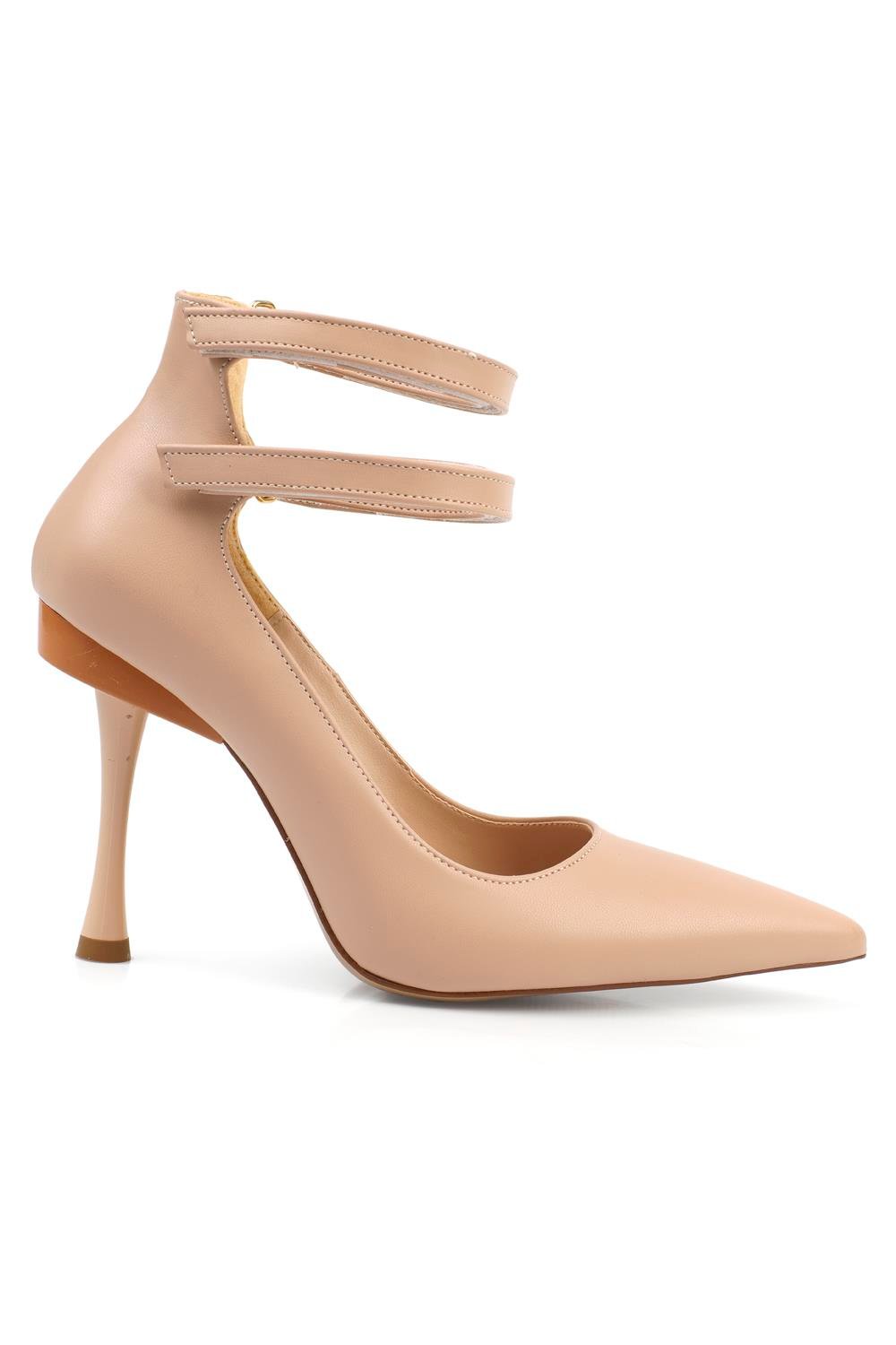 Capone Pointed Toe Ankle Band High Heels Woman Shoes