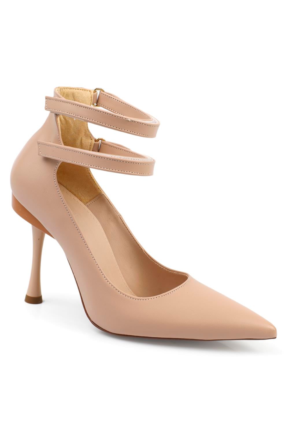 Capone Pointed Toe Ankle Band High Heels Woman Shoes