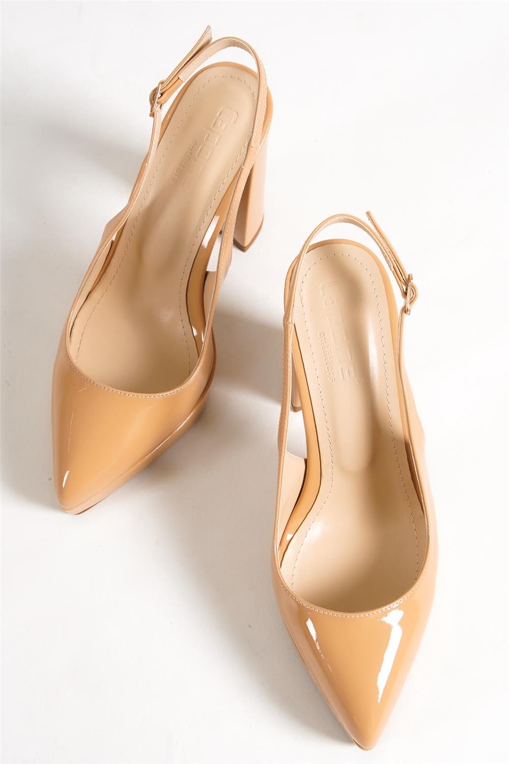 Capone Pointed Toe Slingback High Heel Patent Woman Platform Shoes