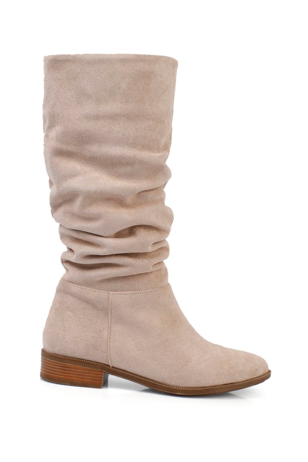 Capone Pointed Toe Slouch Flat Heel Woman Boots