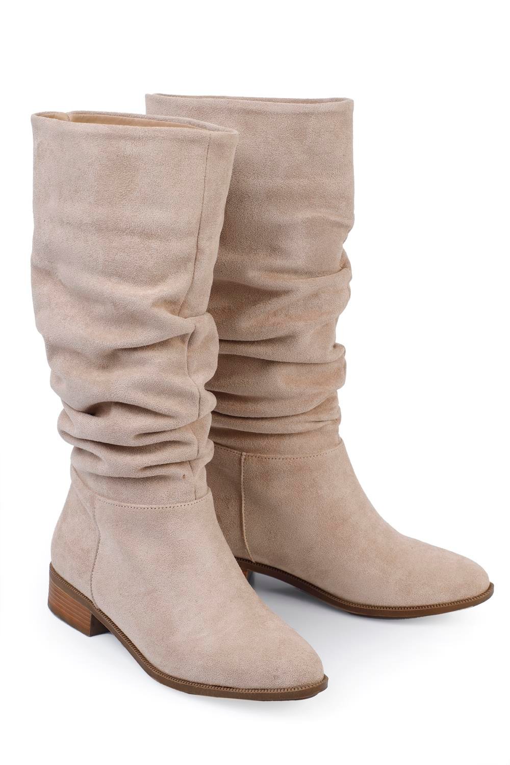 Capone Pointed Toe Slouch Flat Heel Woman Boots