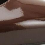 Capone Ramonda Genuine Leather Lined Pointed Toe Mid Heel Patent Look Open Back Women Patent Brown Shoe