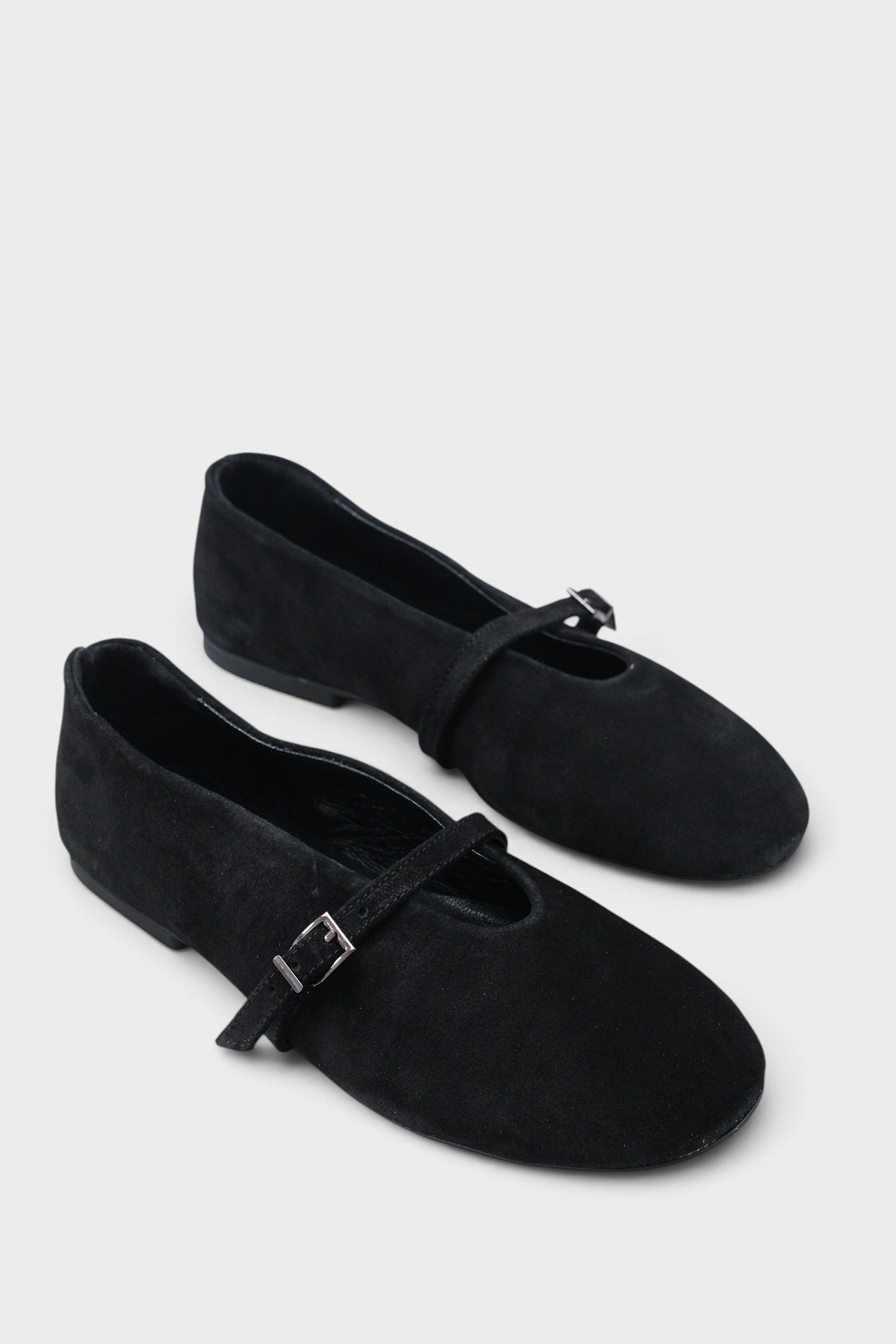 Capone Robyn Genuine Leather Women Black Ballet Flat