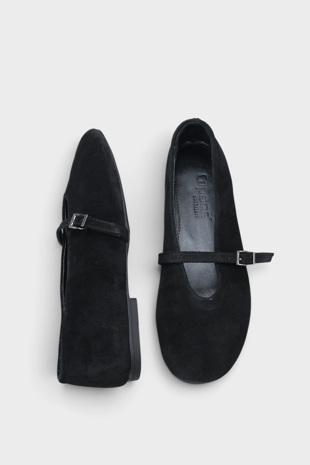 Capone Robyn Genuine Leather Women Black Ballet Flat