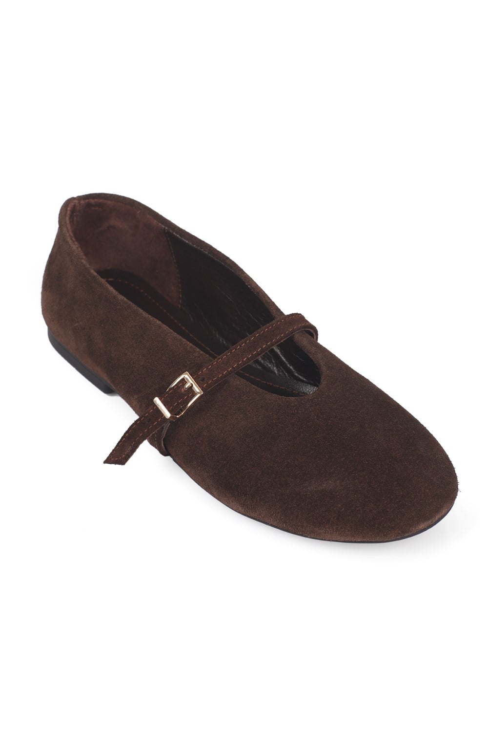 Capone Robyn Genuine Leather Women Brown Ballet Flat