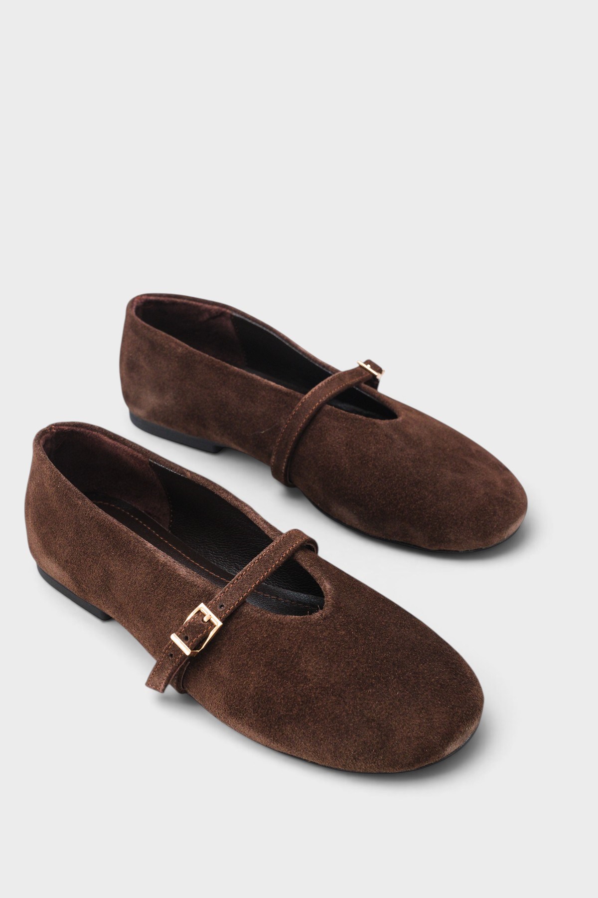 Capone Robyn Genuine Leather Women Brown Ballet Flat