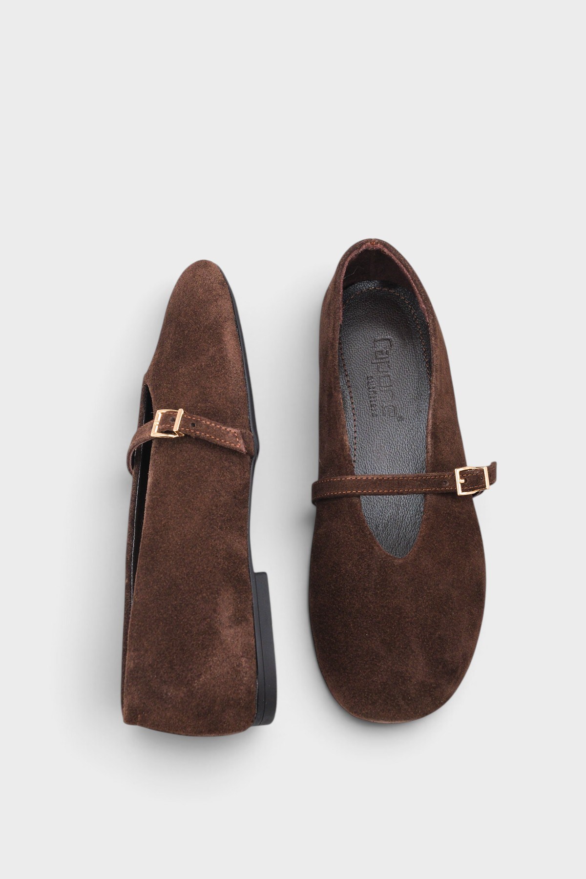 Capone Robyn Genuine Leather Women Brown Ballet Flat