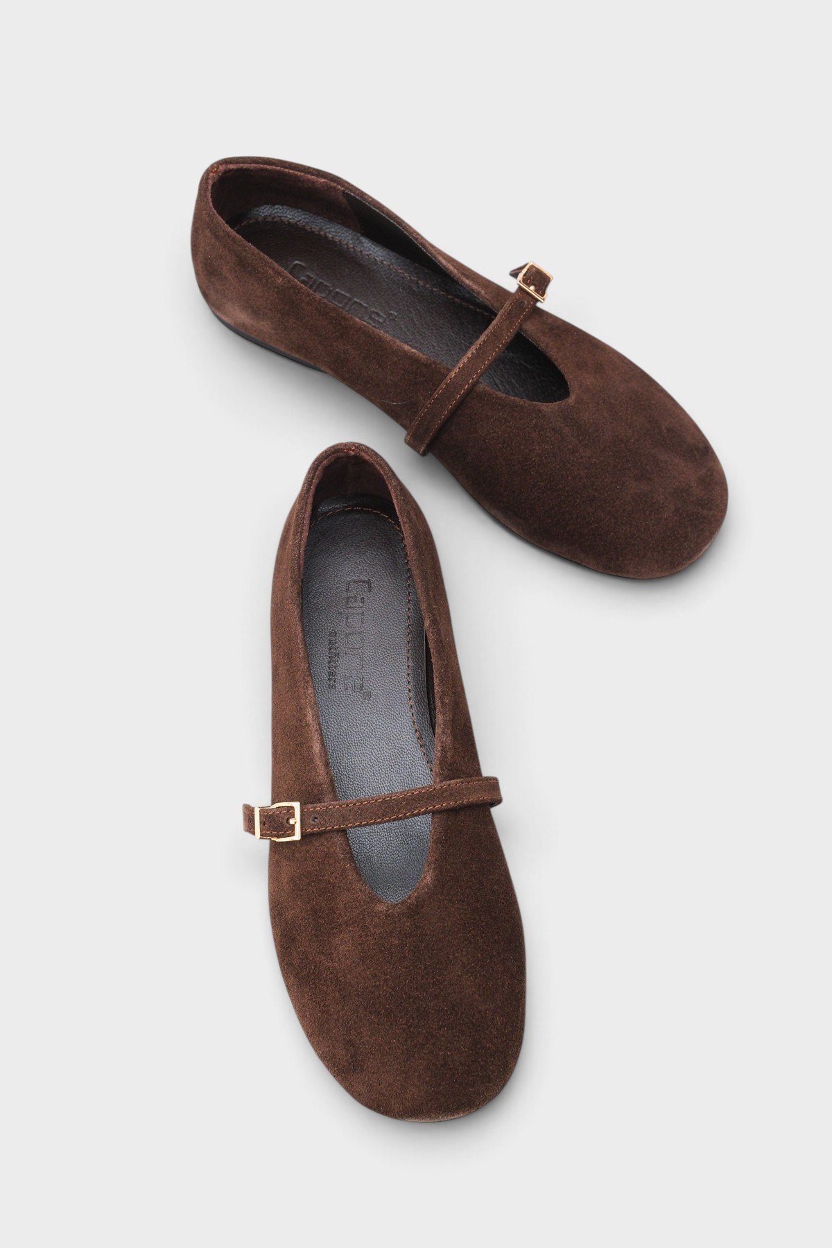Capone Robyn Genuine Leather Women Brown Ballet Flat