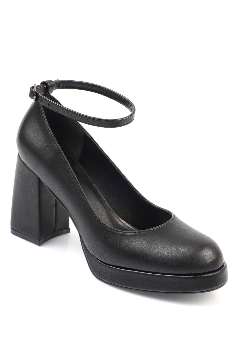 Capone Round Toe Ankle Banded Platform Woman Shoes