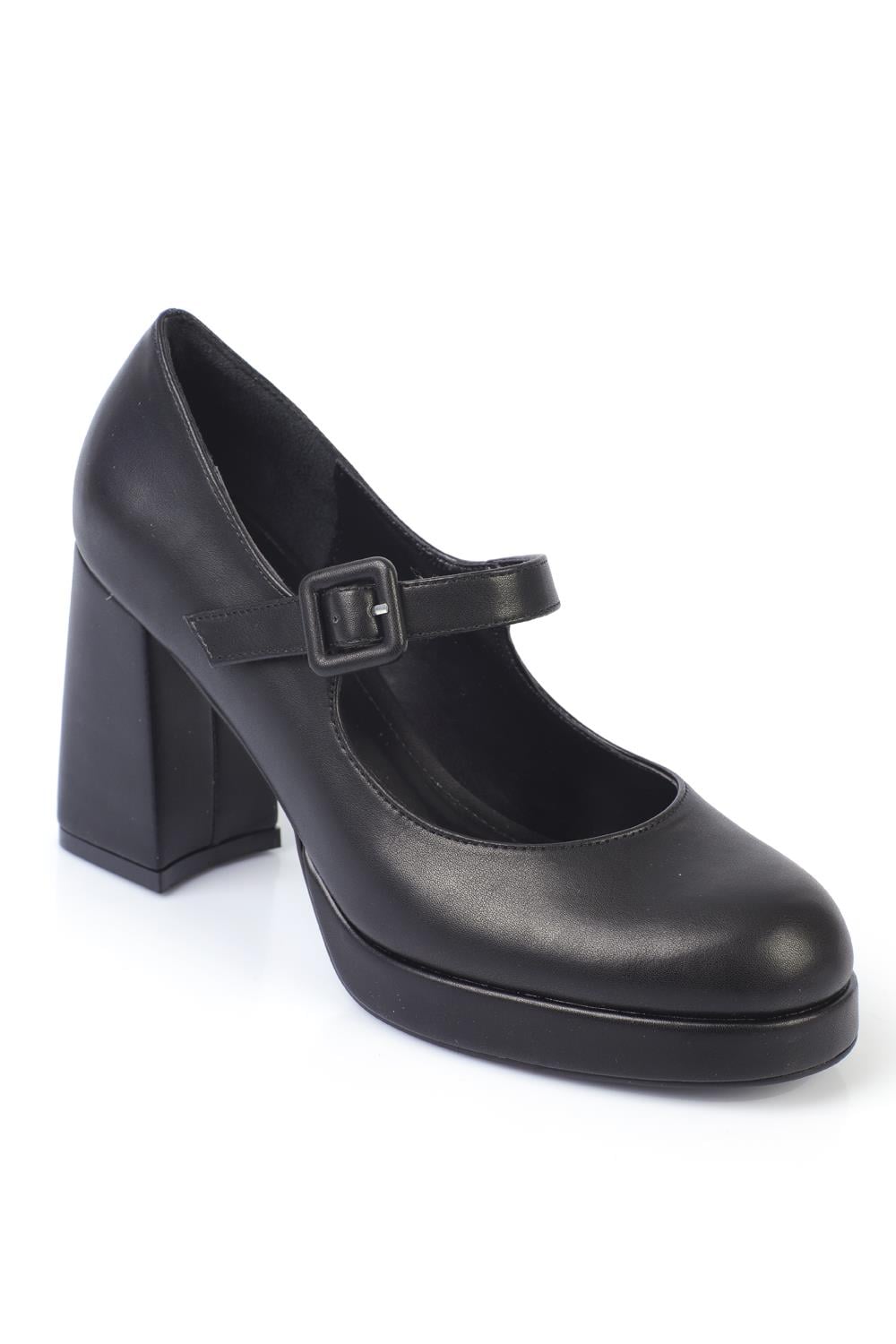 Capone Round Toe Ankle Banded Platform Woman Shoes