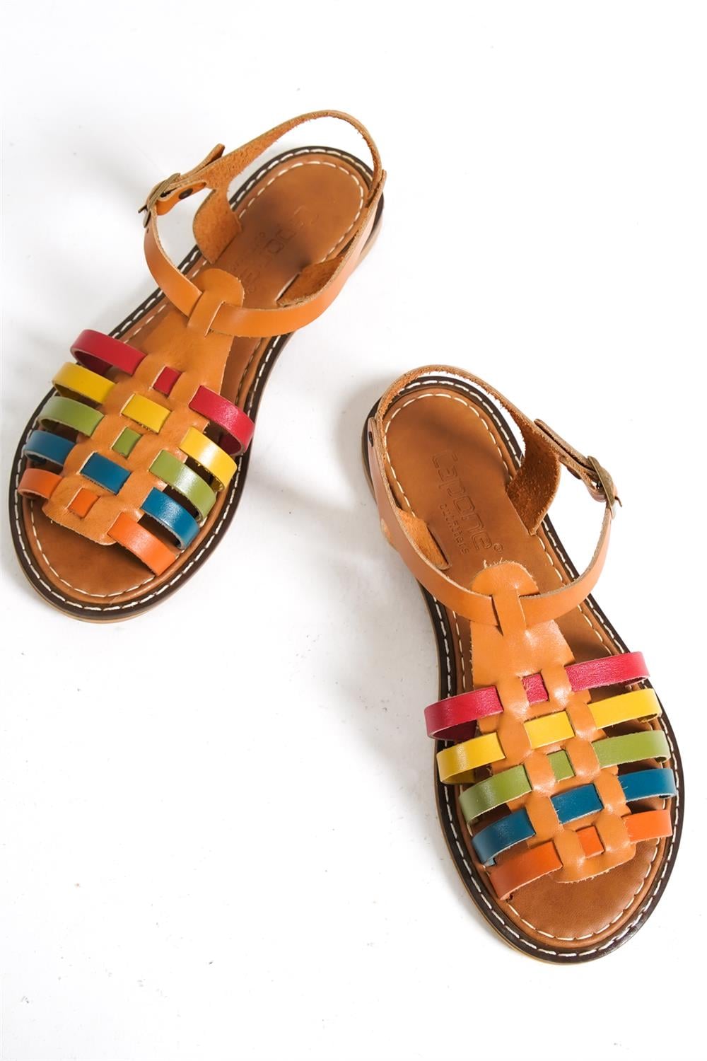 Capone Round Toe Gladiator Band Woman Leather Sandals