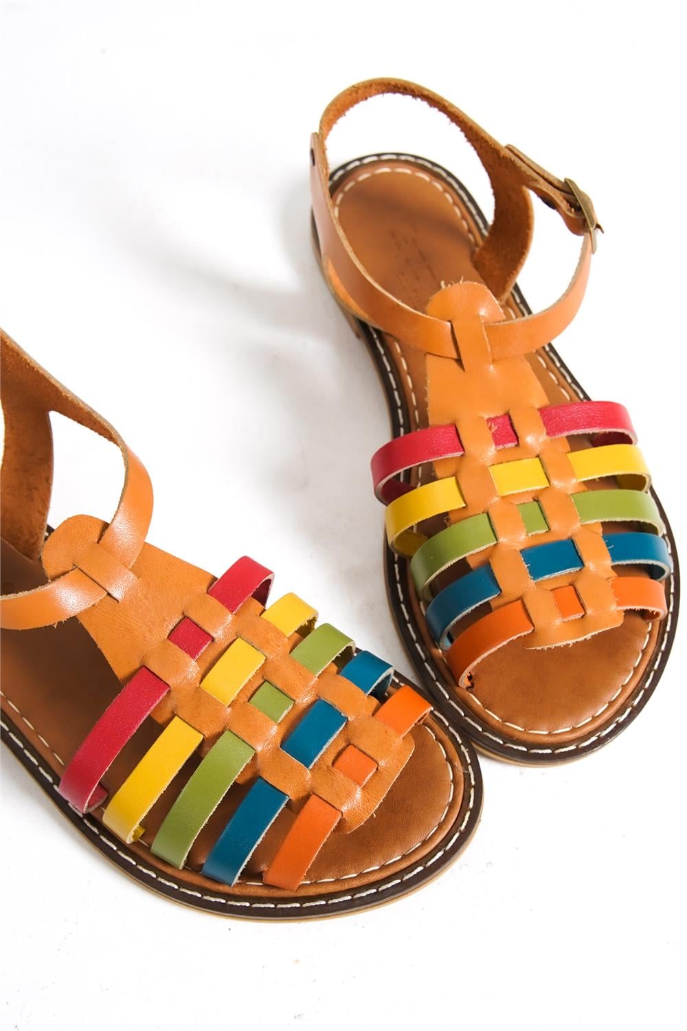 Capone Round Toe Gladiator Band Woman Leather Sandals
