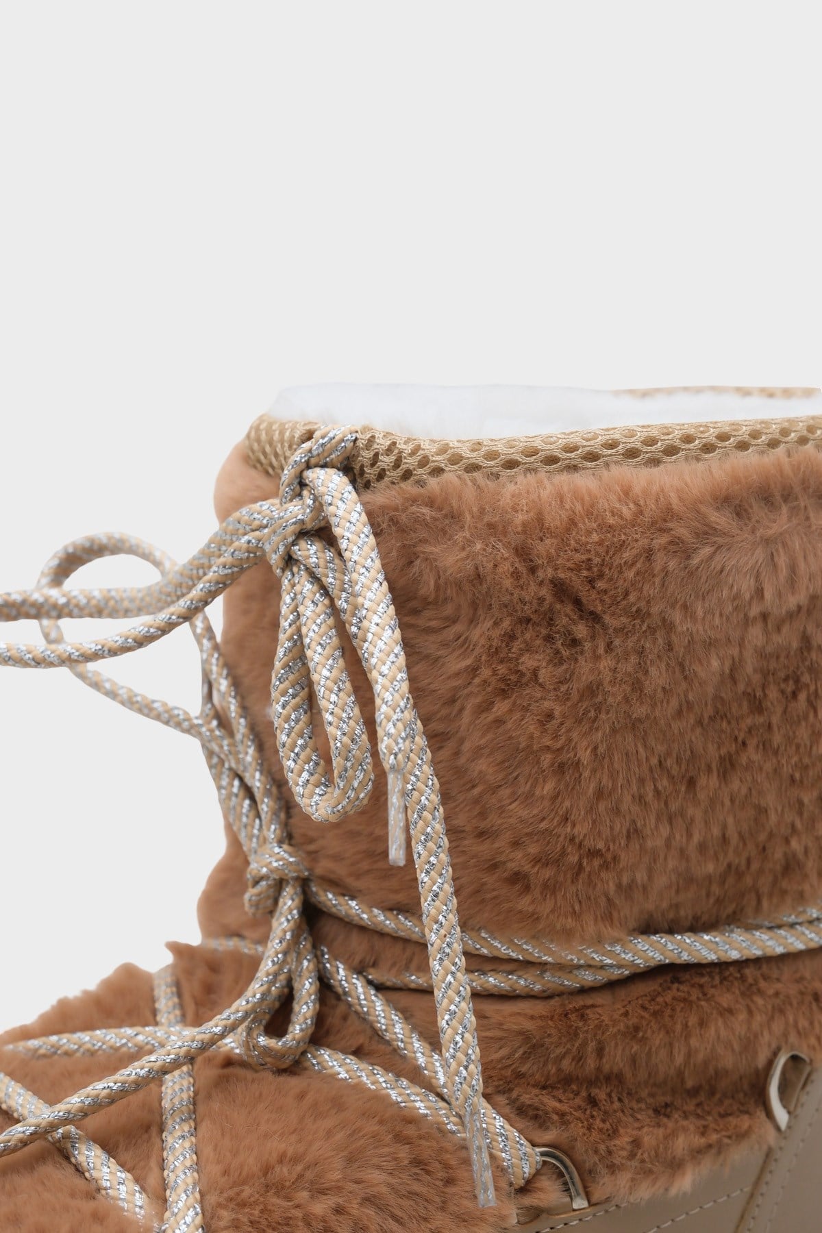 Capone Round Toe Thick Sole Furry Women Mink Boots