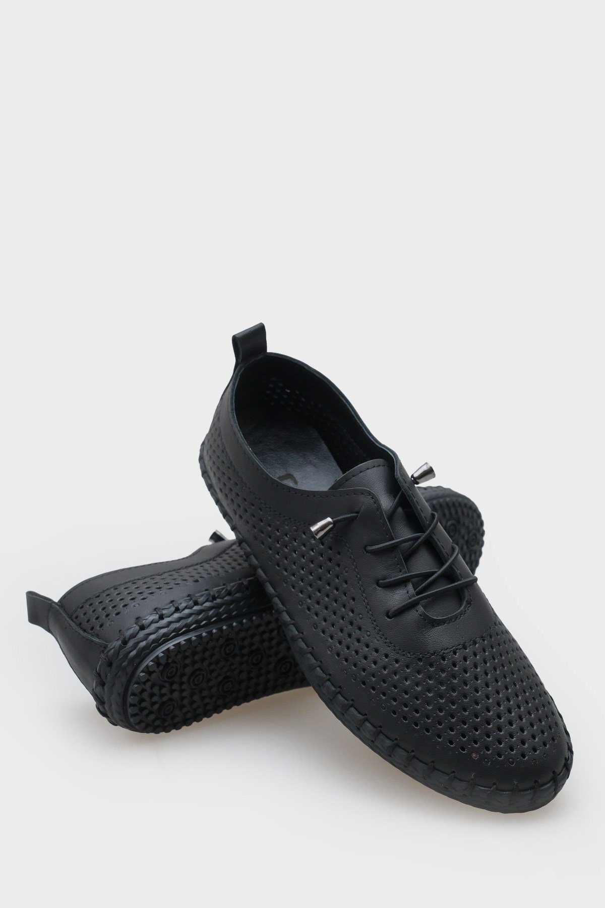Capone Rubia Genuine Leather Soft Comfort Sole Women Black Ballet Flat