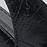 Capone Sall Pointed Toe Croc Effect Open Back Mid Heel Women Black Shoe