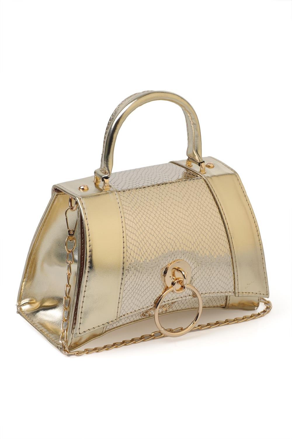 Capone Savonita Special Women Gold Handbag