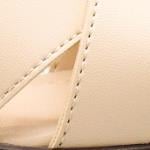 Capone Sheilah Platform Cross Band Ankle Strap Women Beige Sandal