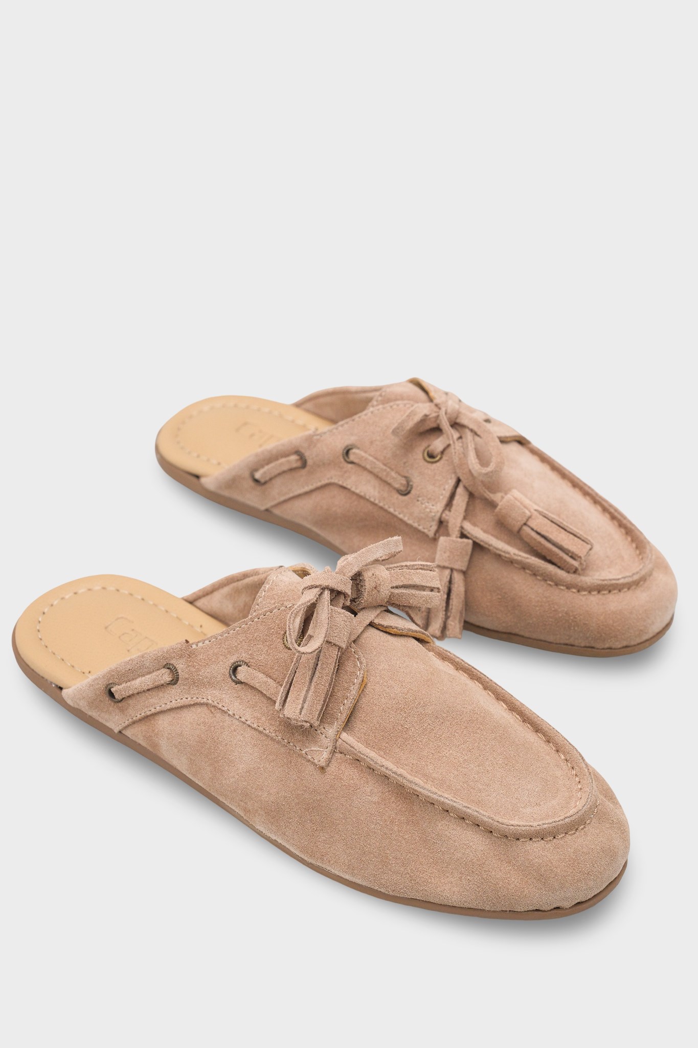Capone Shellie Genuine Leather Suede Lace-Up Beaded Comfort Closed Toe Women Sand Sandal